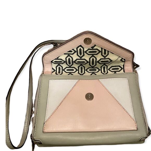 REBECCA MINKOFF Pink & Gray Genuine Leather Crossbody - Picture 2 of 16